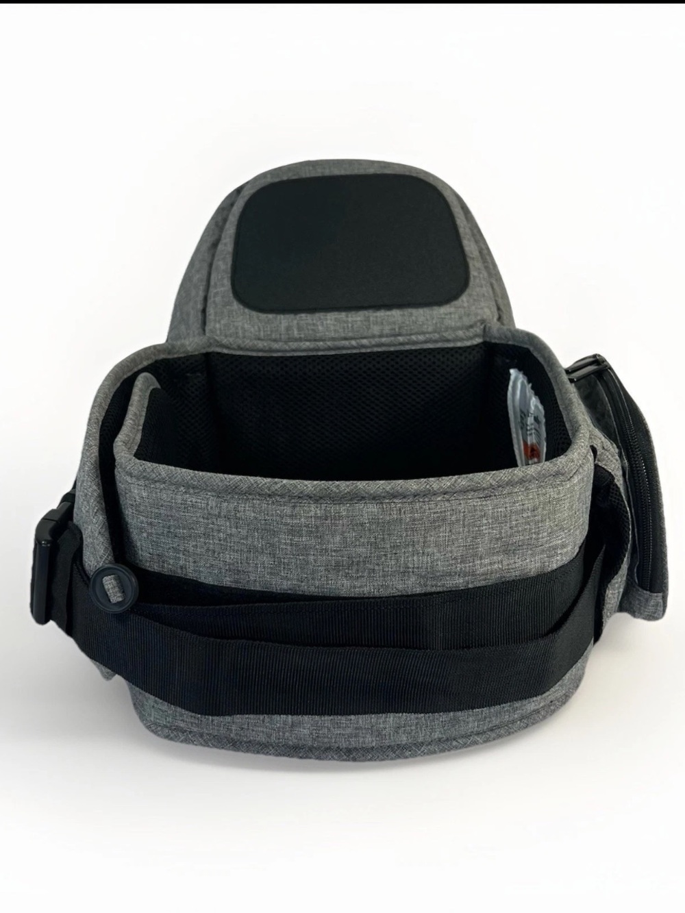 Tushbaby Hip Carrier - Grey Adjustable Quilted Padded Bottle Holder - Picture 4 of 16